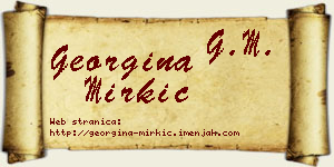 Georgina Mirkić vizit kartica